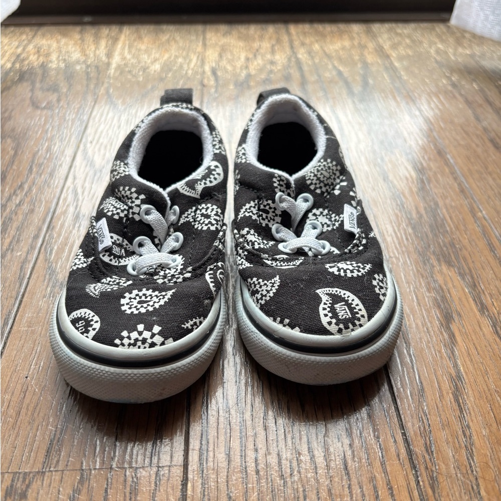Kids Black and White Patterned Vans